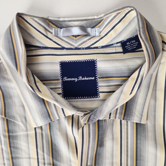 Tommy Bahama button down long sleeves Pima Cotton men's shirt XL striped - Picture 6 of 11